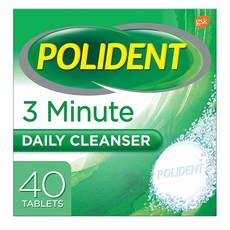 Polident 3 Minute Denture Cleanser 폴리덴트 3분 의치틀니 세정제 40타블릿 4팩