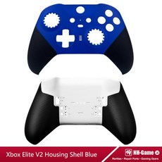 Xbox Elite 시리즈 2 게임패드용 교체 하우징 쉘 키트 전면 케이스 후면 커버 LB RB 범퍼 버튼 그립 캐리 백, Blue Front And Back, 한개옵션1, 10 Blue Front And Back