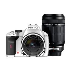 PENTAX 디지털 SLR 카메라 kx 더블 줌 키트 화이트