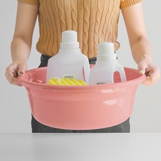 욕실 청소 블러 컬러 다용도볼 플라스틱 적층가능, 그레이, 1개