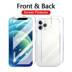 JIBAIHUO 전면 및 후면 풀 커버 강화 유리 (iPhone 12 용) 11 Pro Max 미니 스크린 보호기 XR X XS Max 8 7 6 6S Plus SE 2020 유리, 1개, Fo, For iPhone 11Pro Max
