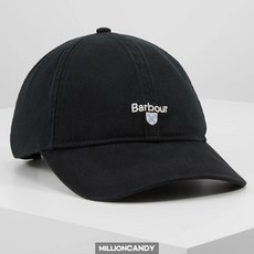 바버 캐스케이드 스포츠 볼캡 블랙 BA254E000-Q11 로고 모자 190142