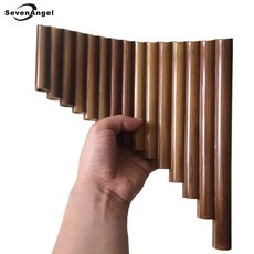 SevenAngel 수제 오른손 15 개의 파이프 대나무 판 플룻 G 목 관악 플루트 키 Xiao 민속 악기 파이프 Dizi/SevenAngel Handmade Right Hand 15 Pipes Bamboo Panflute Key of G Woodwind Fl, 1개