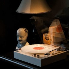 블루투스 턴테이블 LP 플레이어 레코드 오디오 빈티지 스피커 엘피 플레이어, 상세페이지 참고, 그레이 (투웨이 블루투스)