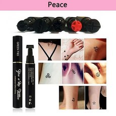 윤성커뮤니케이션 유앤미 타투 도장 스탬프 피스사인 Peace Sign 1개 헤나용품, 1, 해당상품