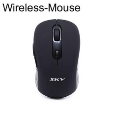 마우스 블랙 WL3 SKY 스카이디지탈 무소음 무선 pc마우스 컴퓨터용품 컴퓨터마우스, 단일색상, 단일옵션