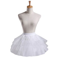 코스프레 메이드웨어 로리타 Pettiskirt Short No Hoops Petticoat Girls Ballet Mesh Y, 하얀색, 1개
