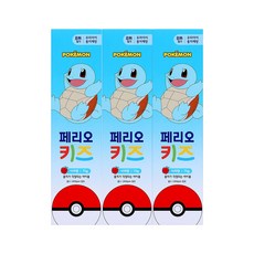 페리오 키즈 3단계 치약 75g (꼬부기)x3개, 3개, 사과향