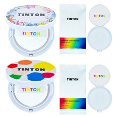 틴톤 대왕 쿨링 SPF50+ 레인보우 빅 선쿠션 본품+리필, 2개