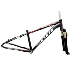SOUL 26 ER 4.0 팻 바이크 135 알루미늄 합금 스노우 자전거 프레임 포크 포함 인치, 05 red spring fork_01 15 inch