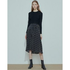 바네사브루노 아떼 20FW 블랙 니트배색 실크 원피스 VLDR0D431BK