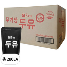 총각네 무가당두유 190ml, 280개