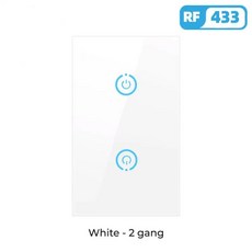 RF433 스마트 라이프 무선 벽 스위치 와이파이 라이트 터치 리모컨 프리 스틱 패널 1 2 3, 04 white 2-gang_01 120x72x9mm, white 2-gang