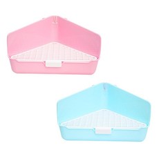 토끼화장실 청결함 청소용이 삼각 대 레빗화장실 토끼용품, 1개