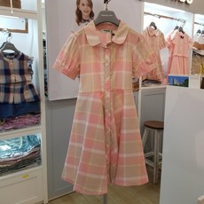 레노마키즈 R2221O610 여아체크셔츠원피스