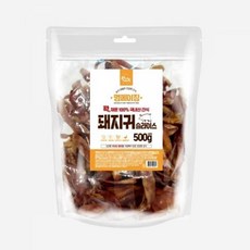 국내산 애견 간식 돼지귀 슬라이스 1kg 트릿 영양식 멍멍이 댕댕이 개 - 강아지돼지귀