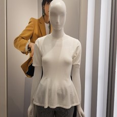 나이스클랍 봄신상 매쉬넥션 슬림 플레어핏 반팔 니트 A202PWK301