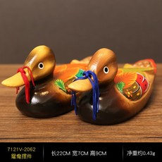 우드 원앙새 진열 장식품 한쌍 거실 현관 침실 방 침대머리 부부의 인연 결혼축하선물, 한쌍 원앙새 큰사이즈 라지