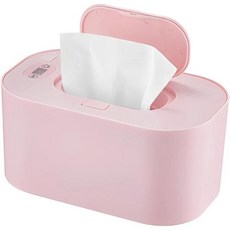 USB 스마트 물티슈 워머 LED 조명 젖은 보관 상자 온도 조절 가능 가열 휴대용, 1개, 2) pink