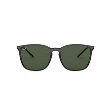 Ray-Ban Mens RB4387 Round Sunglasses Black/Green 56 mm