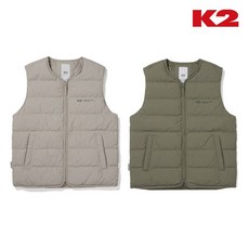 K2 케이투 23FW 남성용 간절기 ON 내추럴 U넥 덕다운 패딩 슬림 베스트 조끼 GMU23685 다운 점퍼 자켓 재킷