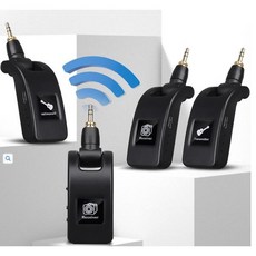 ammoon 기타 무선 시스템 2.4GHz 무선 송수신기 오디오 송신기 및 수신기 280 ° 회전 충전식 6 채널 일렉