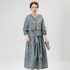 천연 염색 중년 여성 엄마 인견 쓰리피스 예진미갈옥