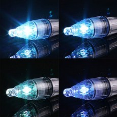 방수 딥 수중 물고기 유인 미끼 LED 낚시 플래시 라이트 300m 투명 사용, 색깔, 12cm, 01 12cm