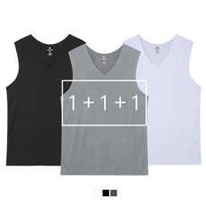 [스카이패션] 1+1+1 남성용 데일리 이너웨어 심리스 무봉제 나시 3종