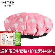 전자파차단 전기 헤어 캡 무선 영양 스파 헤어샵 관리 머리결 전기캡 트리트먼트 열처리, 캐릭터 파우더 : 헤어 6종 세트 + 헤어 매직 446