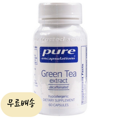 Pure Encapsulations 그린 티 추출물 디카페인 캡슐 60개입 × 1개