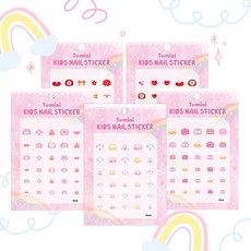 투미니 키즈 네일스티커 트윙클 쥬얼리 타투, 1세트, 네일스티커5장-A