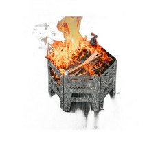 캠핑화로대 테이블 캠핑 용품 브라텐그릴 숯 불판 불멍 개인 스탠 감성 화로 고기, 21.MuxingFireRack-실버삼각대+4L행잉포트