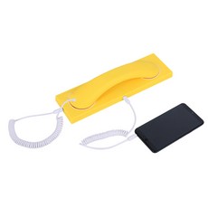 휴대폰 스마트폰 송수화기 수화기 레트로 소품 전화기, 한개옵션1, 노란색 (베이스x핸들)