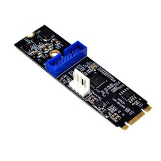 M.2 NGFF NVMe to USB 3.0 19Pin 커넥터 확장 어댑터 카드 액세서리 컴퓨터 데스크탑 마더보드용 변환 카드, 15cmx8cmx3cm, 검은색, PCB, 한개옵션0