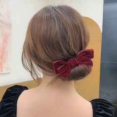 벨벳리본머리끈