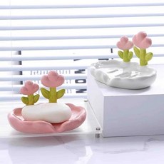 비누 받침대 거치대 케이스 세면대 홀더 욕실, 1개, 5. 핑크 PVC 2개