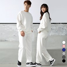 텐클로 빅사이즈 (상의 90~140) 남녀공용 일자 트레이닝 바지 맨투맨 상하세트
