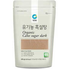 백앤 [청정원] 유기농 설탕 흑설탕, 454g, 9개