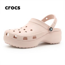 [크록스] 여성 클래식 플랫폼 클로그 콰츠 핑크 (206750-6UR)(size220-26