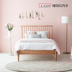 레이디가구 스칸딕 로맨틱 핀란드 원목침대 SS_프레임, 월넛