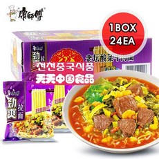 [천천중국식품] 캉스푸 노퇀 쏸차이라면 BOX- 117G*24EA, 21개