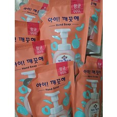 아이깨끗해 핸드워시 복숭아 리필 200ml x 8개 / 모이스처 거품형 손세정제