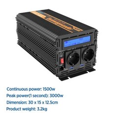 인버터 220v Edecoa AC 변환기 사인파 230v 전원 3500w 2500w 12v 사용 그리드 UPS 홈 1500w 순수 DC, 220-240V, 1개