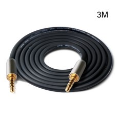 3.5mm 잭 오디오 케이블 3.5 mm 잭 스피커 보조 케이블 오디오 확장 컴퓨터 자동차 헤드폰 용 보조 코드 1/1.5/2/3m, for 3M, 3m