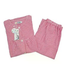 반팔 반바지 병원 가운 간호 골절 재활 케어 세트 마비 환자 노인 의류 여름, S, Women red suit