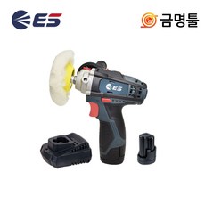 ES산업 LPO1012 충전폴리셔 12V 2.0AH 2팩 3인치 2단속도조절 광택 폴리싱 흠집제거