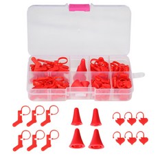 JC 1 세트 / 88pcs 스티치 링 마커 + 보관함이있는 바늘 포인트 프로텍터