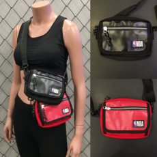 NBA_ [빠른출고!!][남녀공용]NBA 실리콘와펜로고 컬러 CROSS BAG N195AB052P