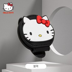 캣타운 KT-160 헬로키티 자동차 선글라스 수납 썬글라스걸이 자동차 홀더 카드 집게형 다용도 클립 차량 안경보호 안경집 안경걸이, 블랙, 1개
